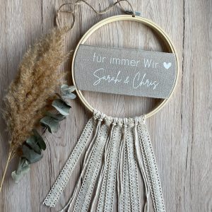 Boho-Wandbehang "Für immer Wir" (personalisiert)