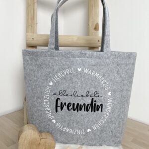 Filzshopper "Allerliebste Freundin"